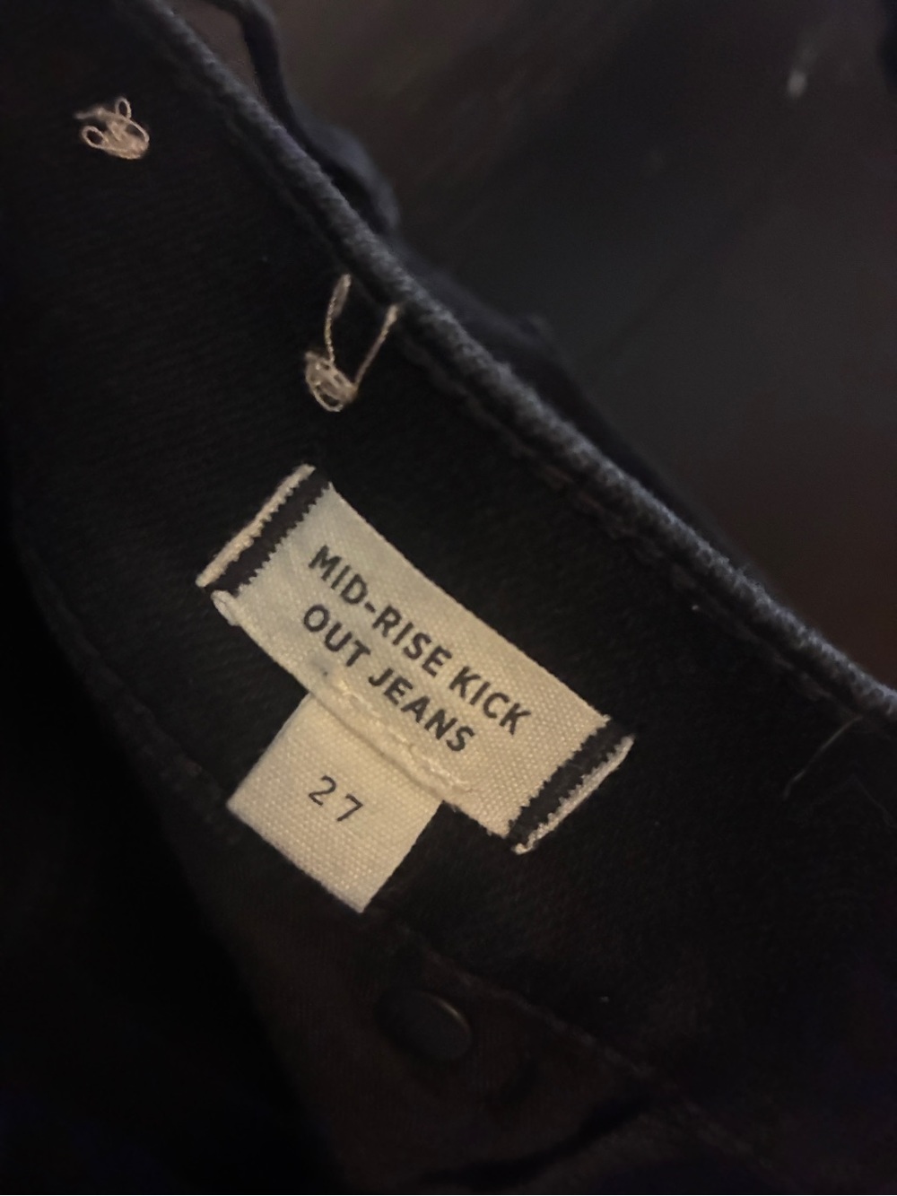 Madewell Mid-Rise Kick Out Jeans - Black - Picture 1 of 3